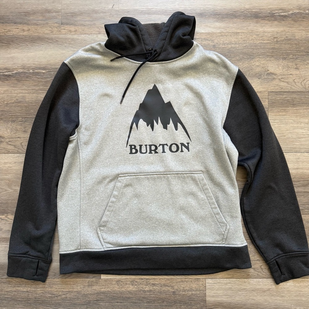 Burton Two-Tone Black & Light Gray Hooded Pullover